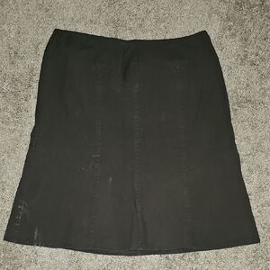 New York & Company Brown Knee-Length Pencil Skirt